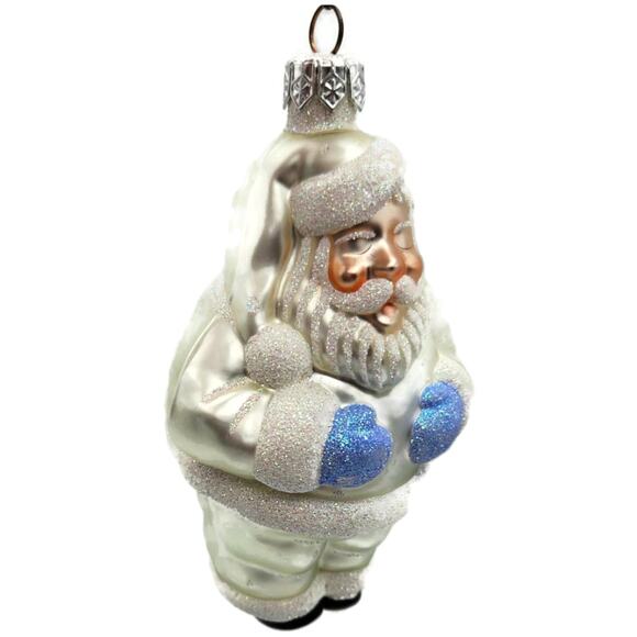 Patricia Breen Ho Ho Ho Santa Claus Pearl Glittered Dots Christmas Tree Ornament - Picture 9 of 12